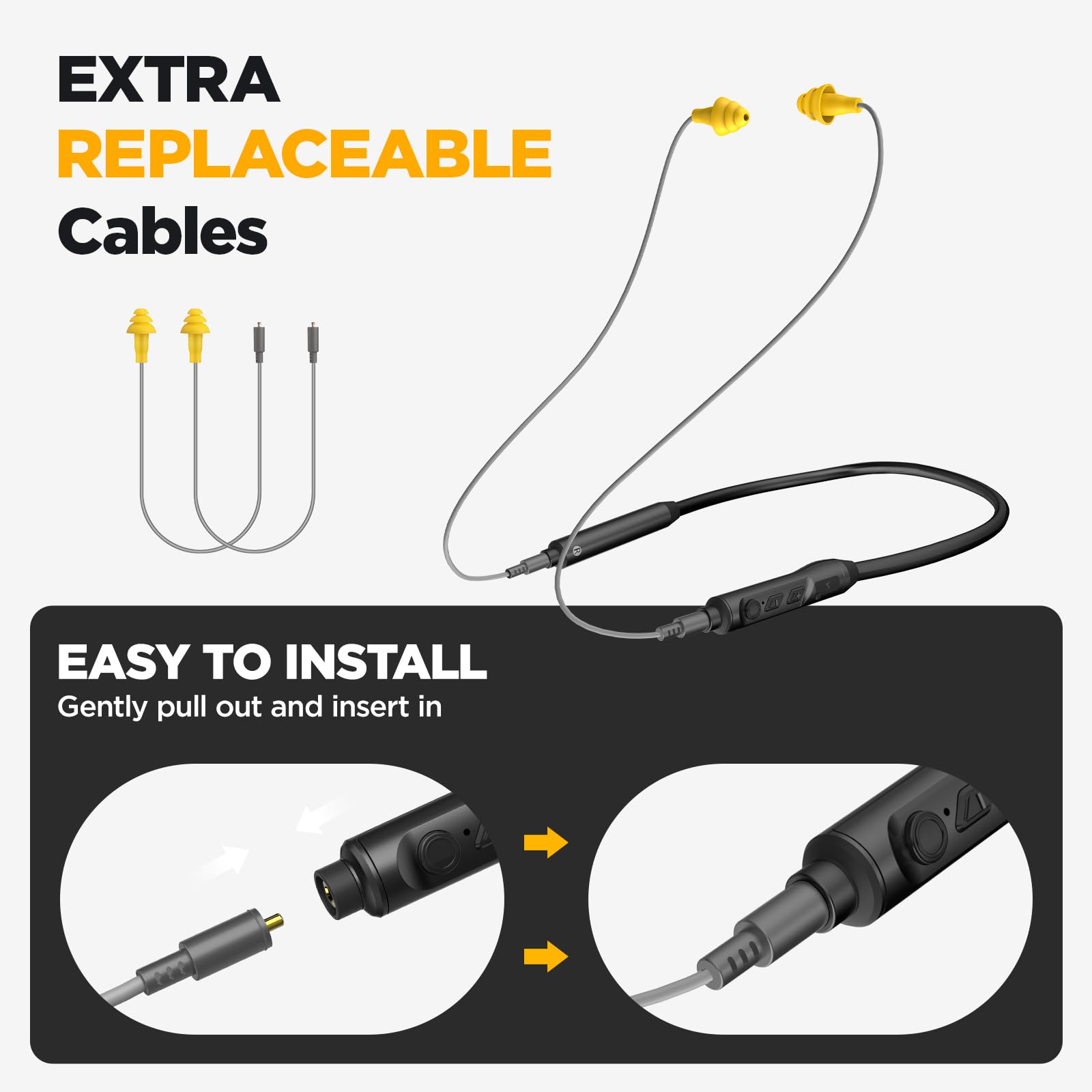 Mipeace Bluetooth Ear Plugs Bluetooth Earplug Headphones, 29db PX5