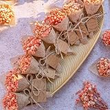 20-Piece set Mini Magnet Dried Flowers Bouquet for Rustic Wedding Favors,baby Shower Party Favors for Guests,Bridal Shower Party Gifts,Baptism Favors,Thank You Favor. (Pink)