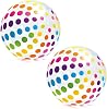 2Pcs Beach Balls Inflatable, 40CM Large Rainbow Beach Balls, for Party Supplies Decorations, Kids Water Toys for Outdoor Activity Water Games Swimming Pool Beach