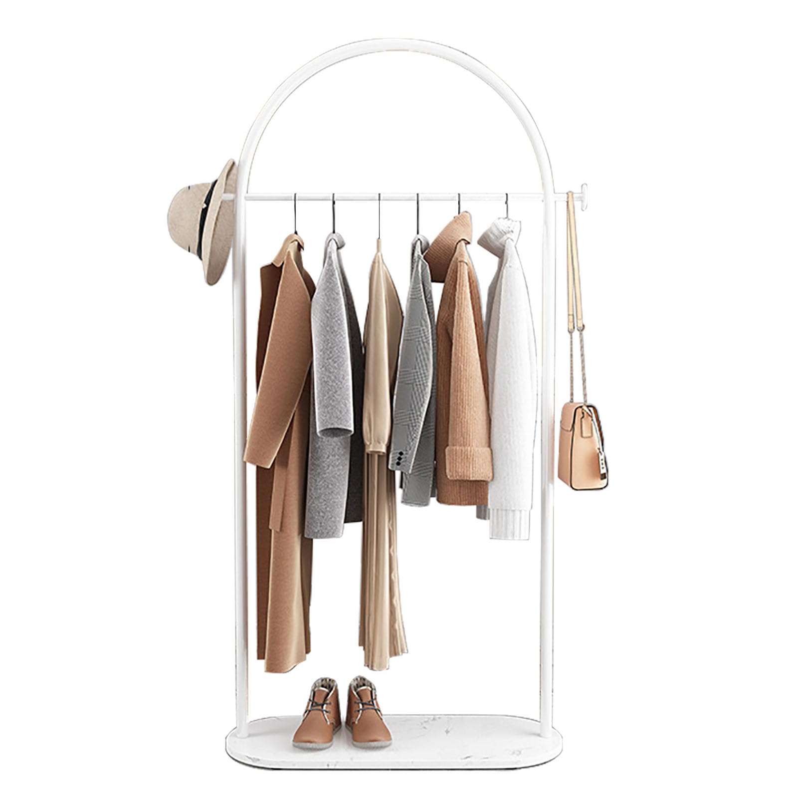 HPTHLY Portable Freestanding Garment Rack - Versatile Clothing Sto For Coats, Shirts, Sweaters & More - Perfect For Bedroom (D-80Cm)