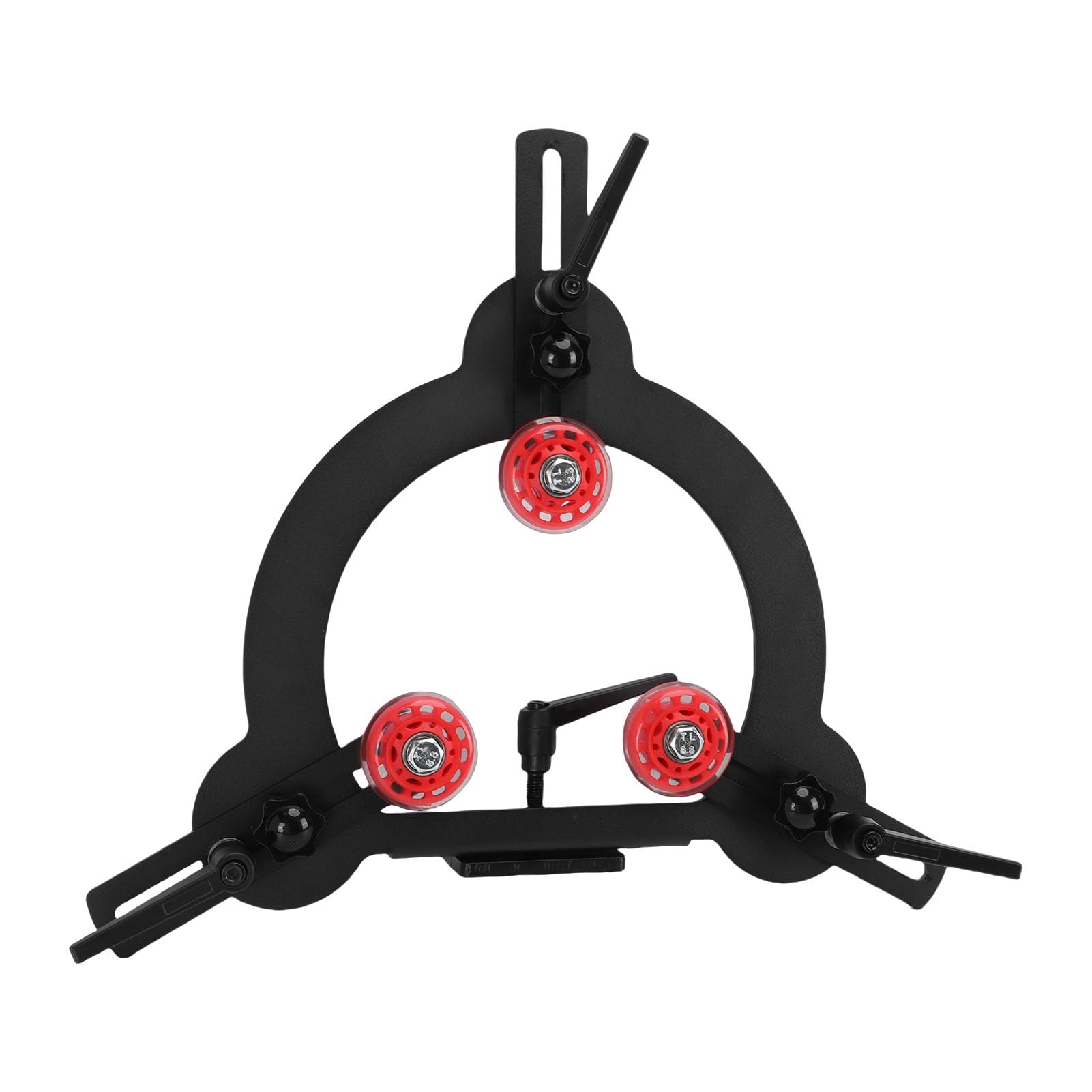 Fabater Torno de Torneado de Madera con Apoyo Estable, Acero Duradero, 3 Rodillos de Goma, Rotación Suave para Tornos Oscilantes de 8 Pulgadas, Esencial para Taller