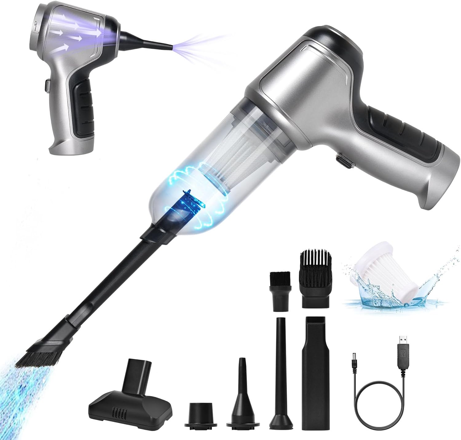 URAQT Mini Portable Vacuum Cleaner,15000PA High Power