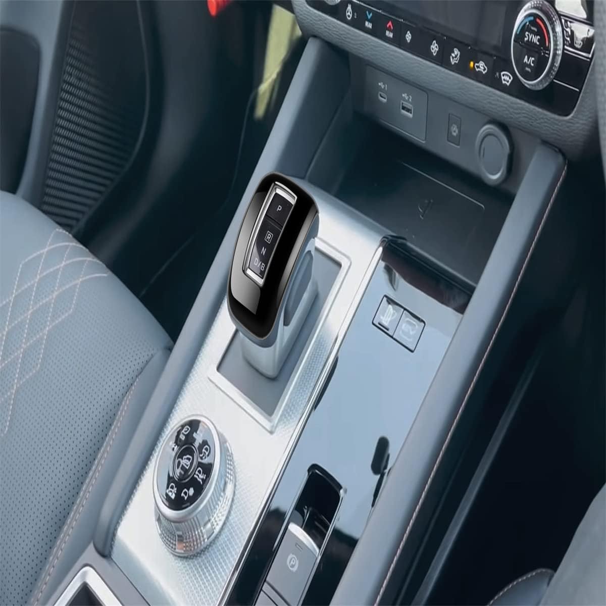 Center Console Gear Shift Knob Cover Trim Black Interior Accessories for Mitsubishi Outlander SE SEL 2022 2023 2024 with Outlander PHEV 2023 2024