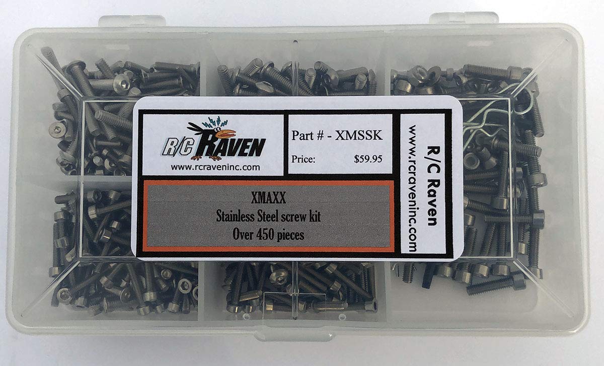 Traxxas XMAXX Over 450 Piece Stainless Steel Screw Kit with Large Hobby Box