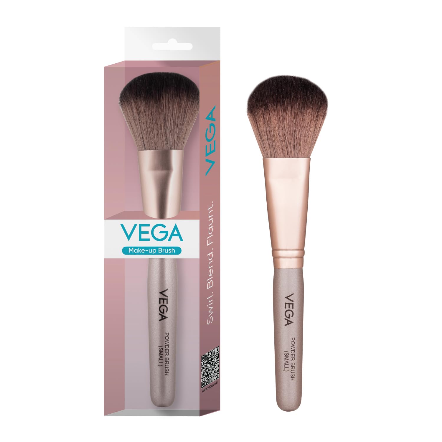 Vega Powder Brush with High Quality Wooden Handle and Soft Synthetic Hair for Face, Blend Powder Make up Brush, Face Powder Brush, Face Makeup Brush, Small, (MBN-20)-image-41