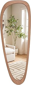 WallBeyond Asymmetrical Mirror, Irregular Mirror Full Length, Boho Wall Mirrors Decorative for Bedroom Living Room Entryway Hall, Mid Century Modern Decor 60" H x 22" W