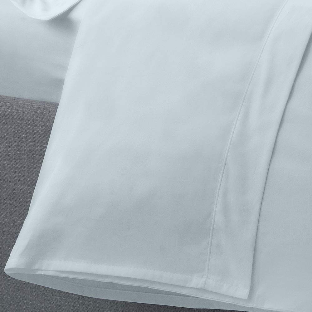 Serene Easy Care Flat Sheet, Polyester, Duck Egg, Double Plain Dye