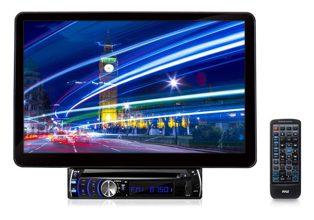 Pyle PLSD131BT Bluetooth 13.1-Inch Hi-Res Touch Screen Multimedia Receiver Head-Unit, Motorized and Detachable Display