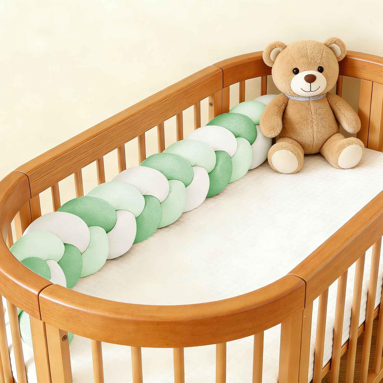 Crash Schutz am Bettrand Dekoration, Bettwäsche Zaun. (C21,1,5 Meter)