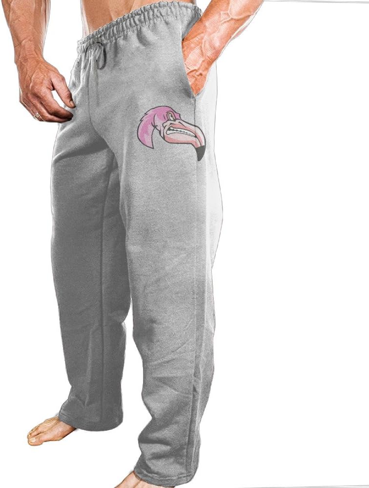 Yuqickng Angry Flamingo Men's Active Pants XXL Ash