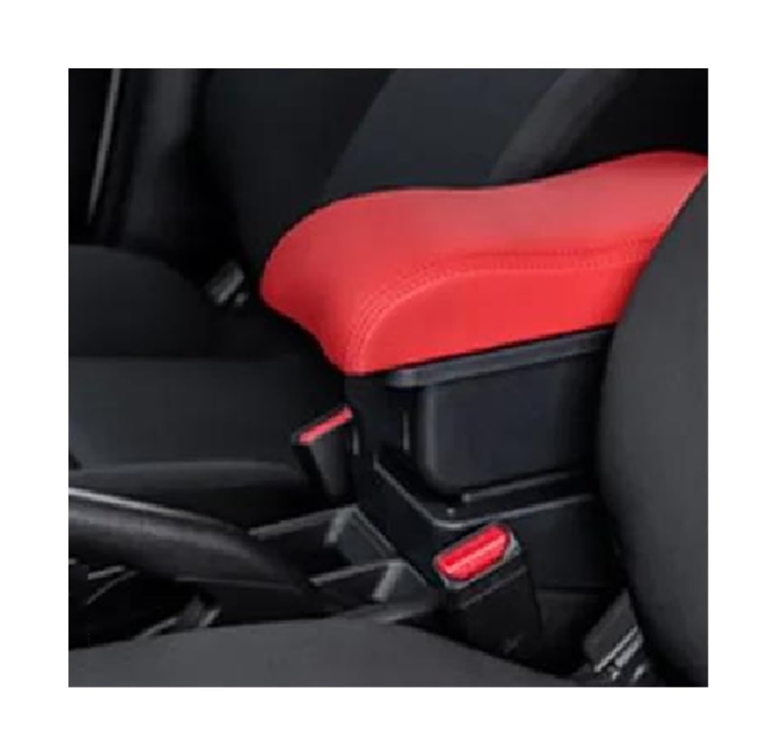 DYDGUTUFB For Suzuki For IGNIS Car Armrest Box Center Retrofit Parts Interior Storage Box USB Accessories (A4 red No USB)