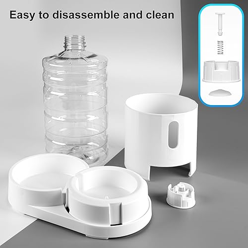 Miniatura 5 de Dispensador de agua para mascotas de 4 litros, dispensador automático de agua por gravedad desenchufado, fácil de limpiar, seguro para mascotas y