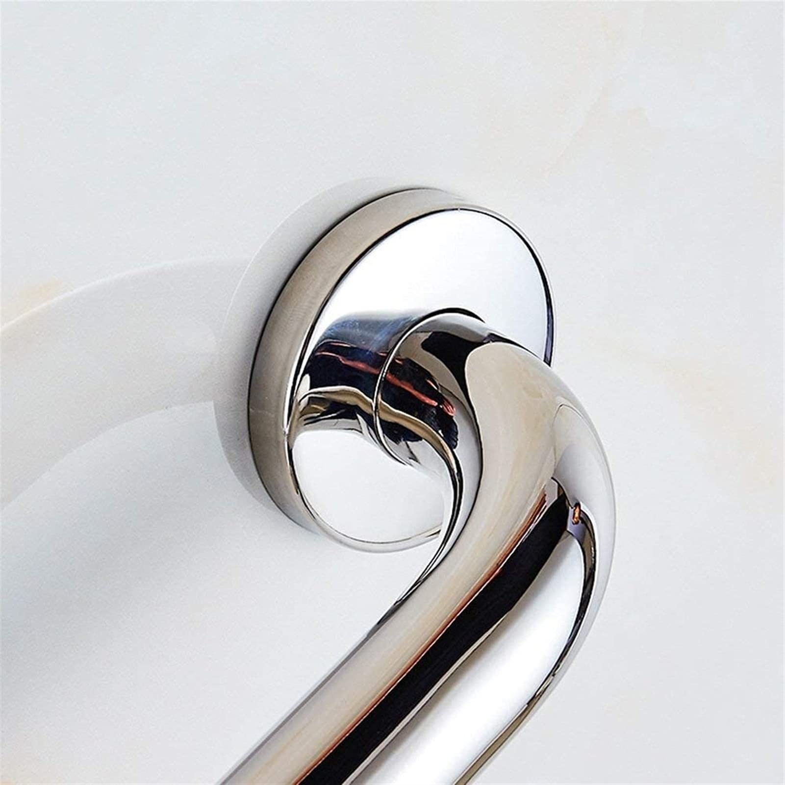 Barra de Apoyo para baño, de Acero Inoxidable, Antideslizante, sin barreras, con guía Multiusos y Ranura para Personas Mayores, discapacitadas y niños. Barra Antideslizante (53 cm)