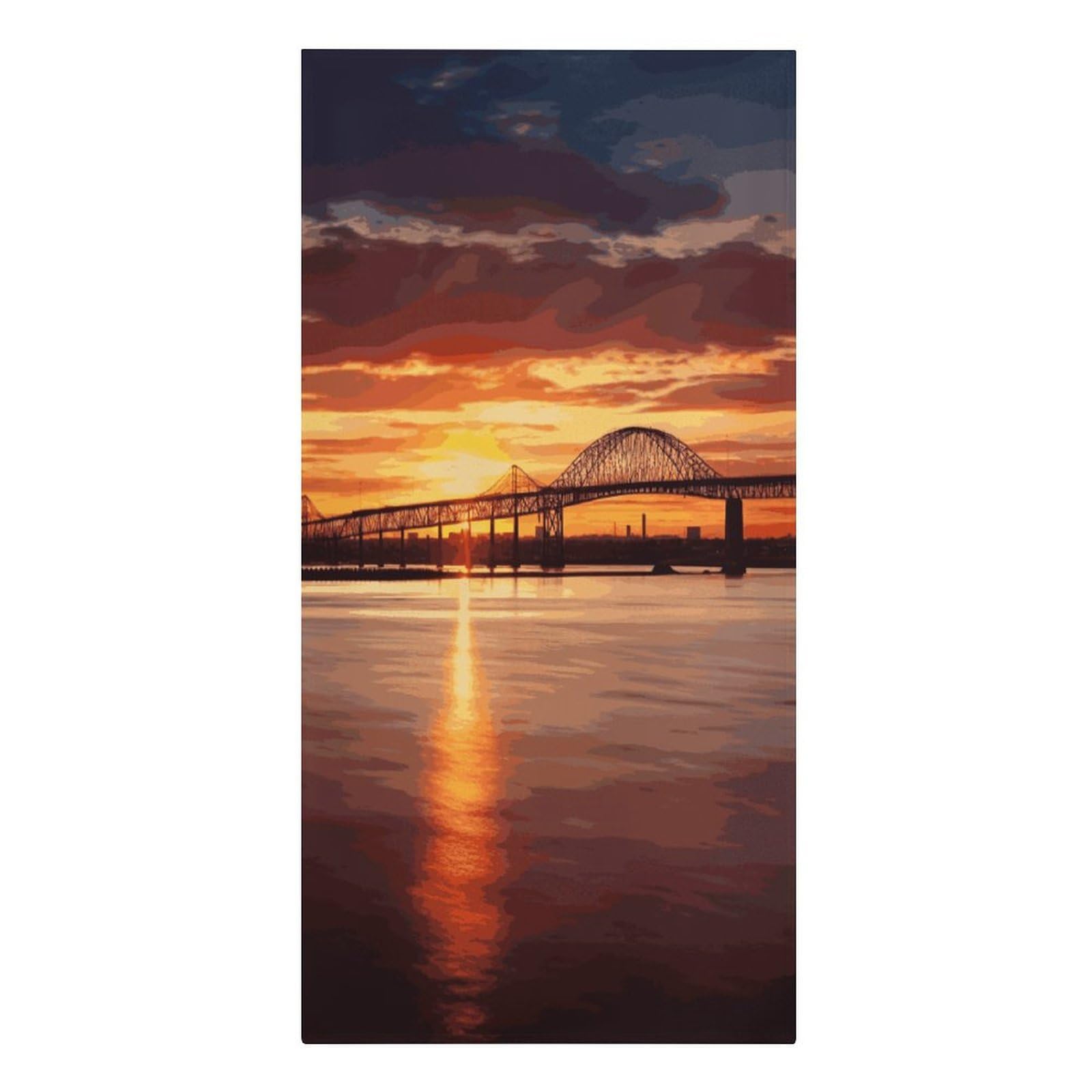 Fekiloot Men's Style Newark Bay Bridge And Sunset Large Beach Towel, Travel Towel For Adults Wo, Pool Towels For Beach, Camping, Swim Pool, Gym, Sports& Yoga 61.4"X30.3"