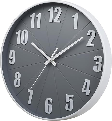 Miniatura 9 de HZDHCLH Reloj de pared de 12 pulgadas, funciona con pilas, movimiento de cuarzo, silencioso y moderno, sin tictac, para sala de estar, dormitorio,