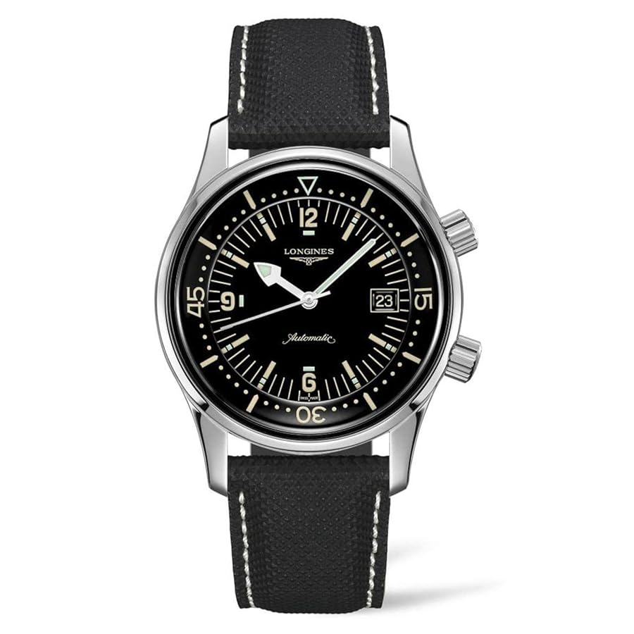 Longines orologio Heritage Legend Diver automatico cinturino pelle  L3.774.4.50.0 : Amazon.ca: Clothing, Shoes \u0026 Accessories