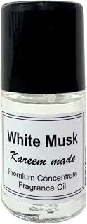 Kareem Fragrance Body Oil | White Musk | Luxury Unisex Perfume with Long Lasting Scent | Uncut Formula | Moisturizes & Renews | Perfect for DIY | White Musk |15ml / 0.5 fl oz