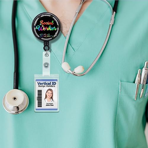 Miniatura 10 de Carrete de insignia de escala de dolor, soporte de insignia de enfermería para enfermeras, clínicas de enfermería y estudiantes de enfermería,