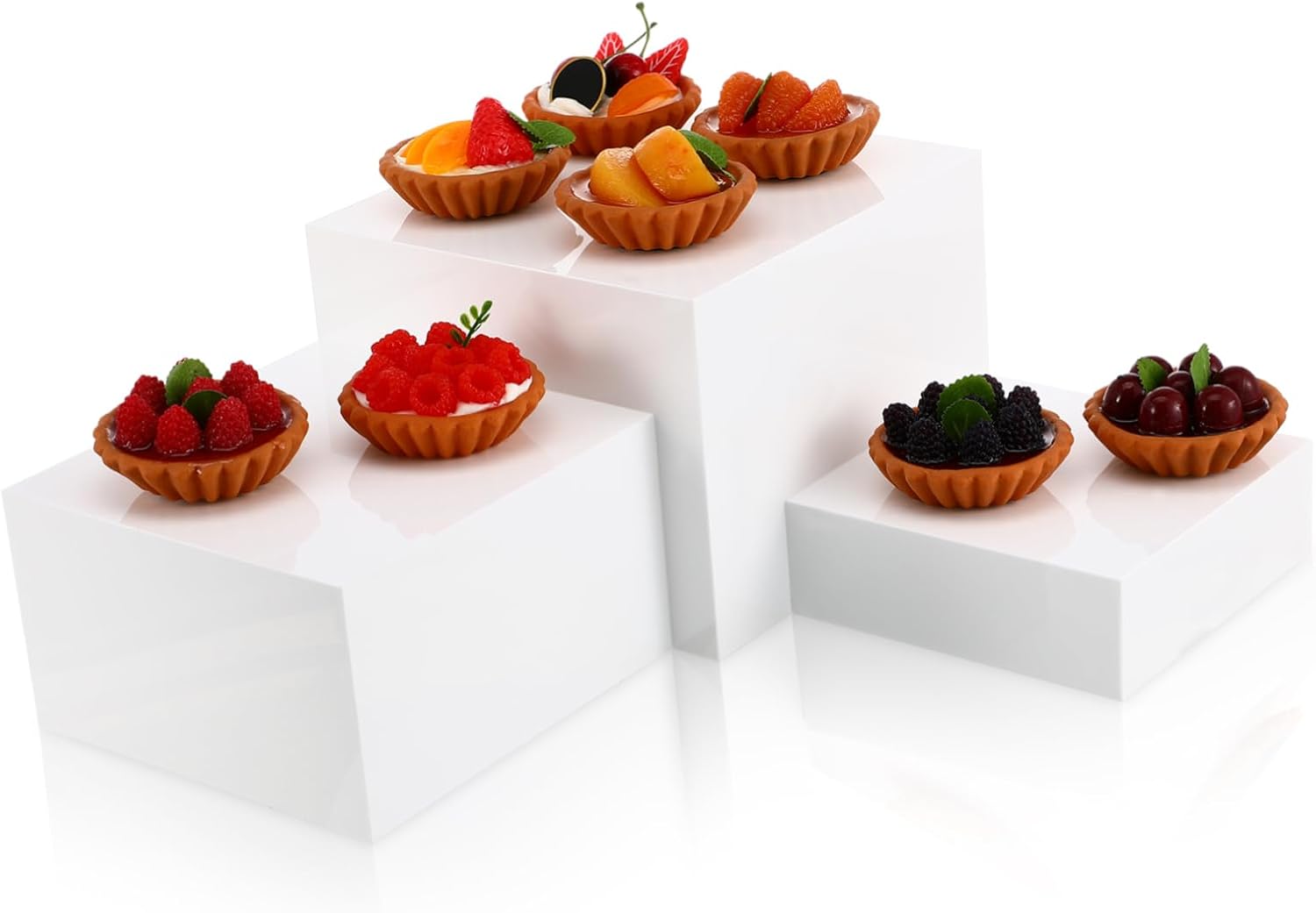 OUNONA 1set Cube Buffet Risers for Dessert Display Cookie and Cupcake Stands Versatile Catering Supplies for Parties and Events Modern Food Elevation