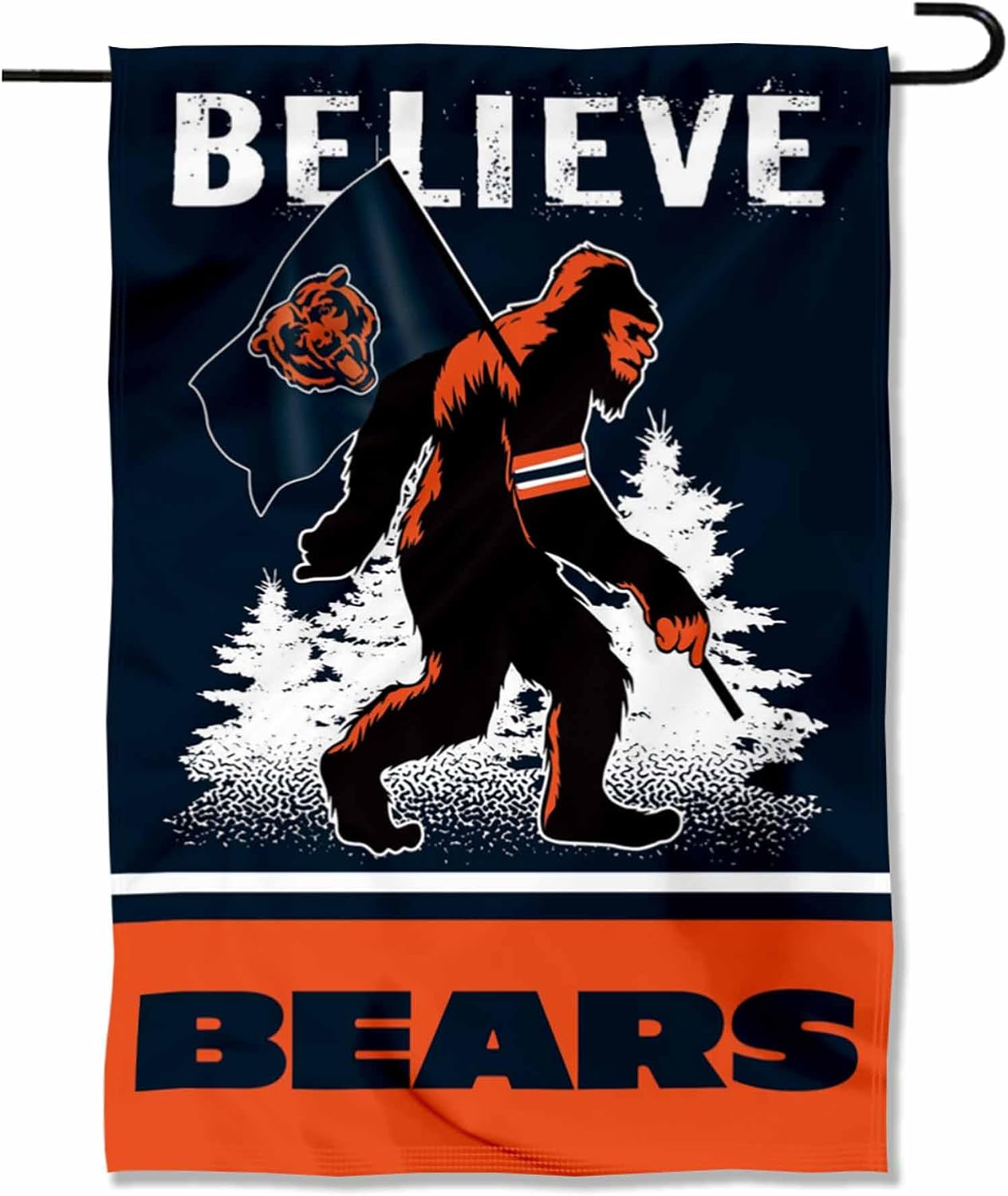 WinCraft Chicago Bears Bigfoot Sasquatch Believe Yard Garden Banner Flag
