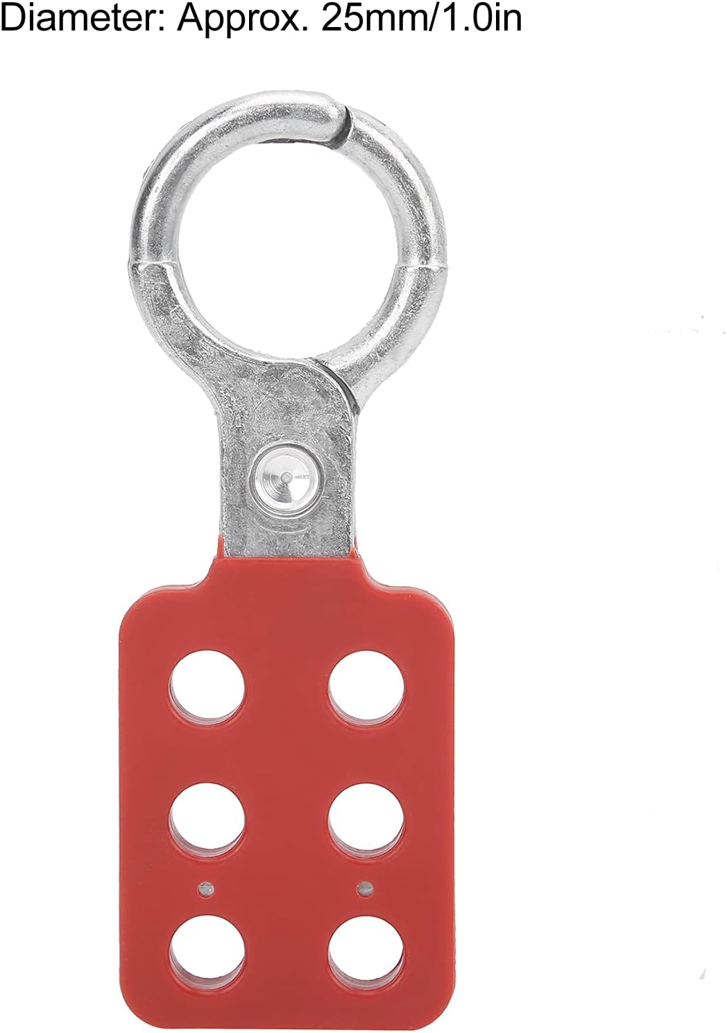 Lock Out Tag Out Hasp, Pack of 10 Lockout Hasp 25mm/1.0in 6 Holes Aluminium Red Safety Hasp Lock Insulation Padlock Hasp for Chemical Industry Electric Power Coal Mine