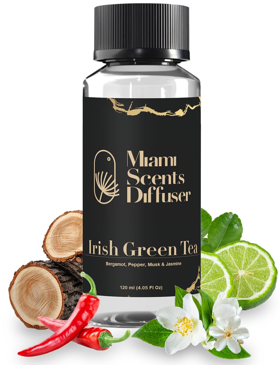 Irish Horizon Essential Oil Refill Luxury Hotel Inspired, Long Lasting Aroma for Home & Office Diffuser, 120 ml Fresh Blend of Bergamot, Pepper, Musk