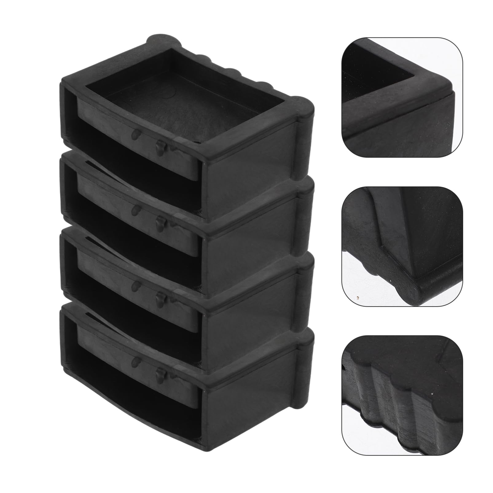 Operitacx Non-Slip Rubber Ladder Feet Covers 4 Pack Step Ladder Foot Pads for Floor Protection and Enhanced Stability Household Accessories - Image 2
