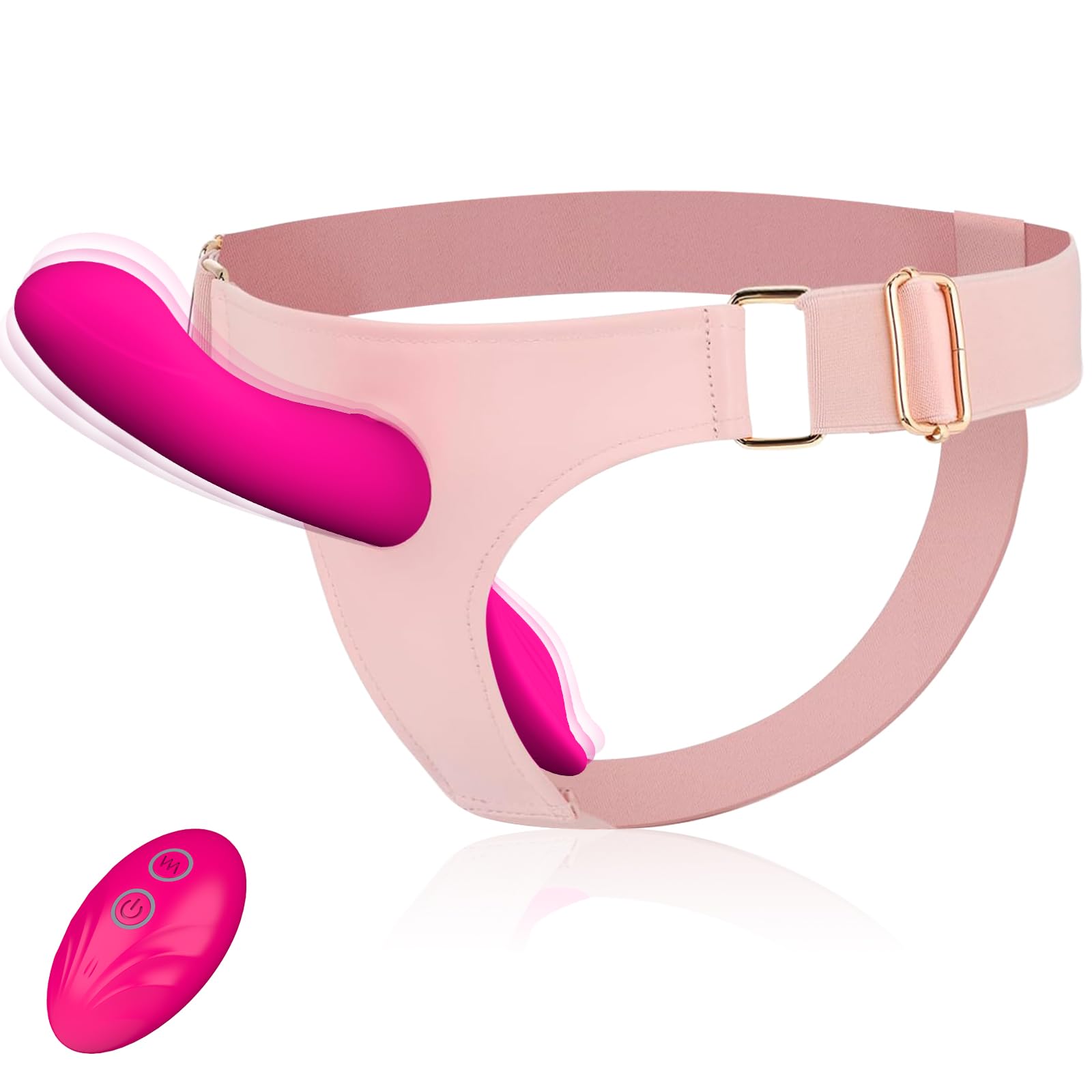 Umschnall-Dildos Vibration Sexspielzeug für Frauen, Wordone Tragbarer Harness Strap-on-Dildo mit 10 Dual-Vibrationsmodi, G-Punkt-Vibrator & Klitorisstimulation mit Fernbedienung für Paare & Lesben