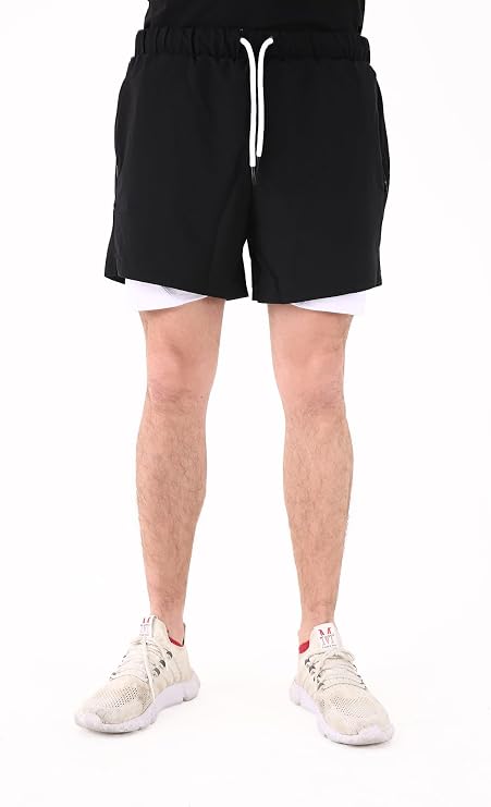 Scorp Extreme Pro Kısa Taytlı Erkek Şort Siyah Beyaz
