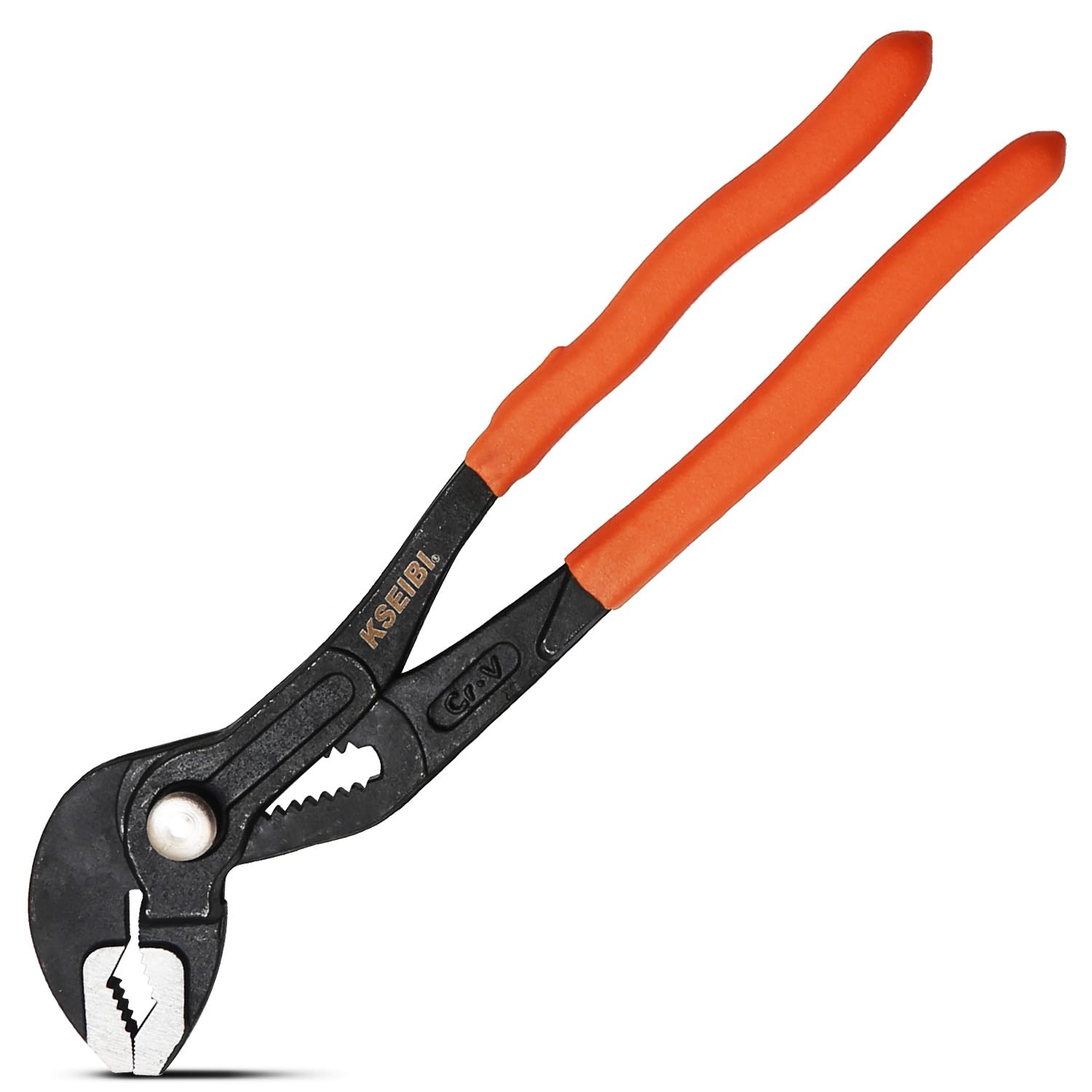 KSEIBI 141441 Water Pump Box Joint Plier/Quick Release, Chrome Vanadium, Ideal for Pushing Back Tight Brake Calipers, V-Jaw Tongue and Quick Release Plumbing Pliers, Tighten or Loosen Pump Fittings.