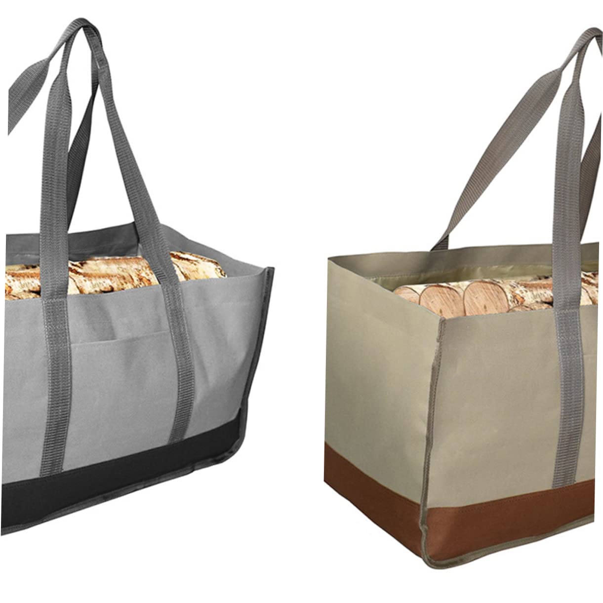 VICASKY 1pezzi Borsa per Legna da Ardere Portatile Borsa per Tronchi di Grande Capacità Cesto per Legna da Ardere Resistente e Multifunzionale per Conservazione e Trasporto