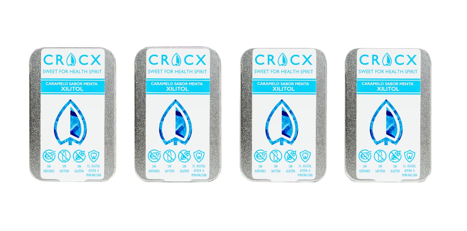 CRACX PACK SABOR MENTA 35GRM*4UDS - CARAMELOS DE XILITOL SIN AZUCAR