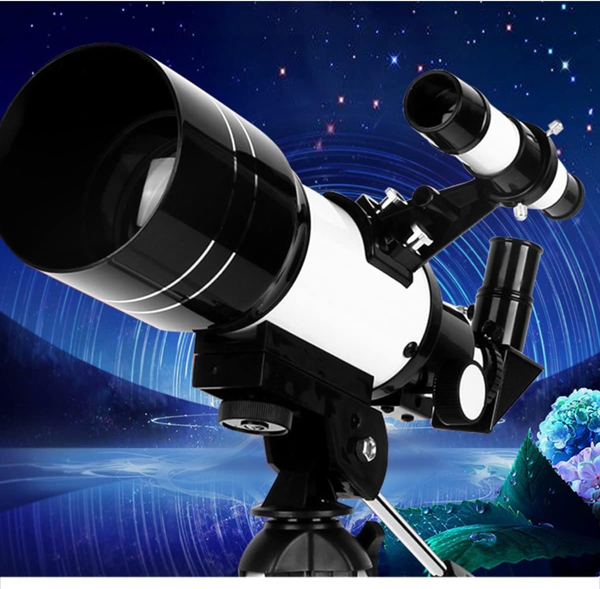 Telescope an Astronomical Telescope with A Finder Mirror for Viewing The Sky and Earth. A Different Gift for Children Suitable for Adult Beginners (Color : White Size : One Size)