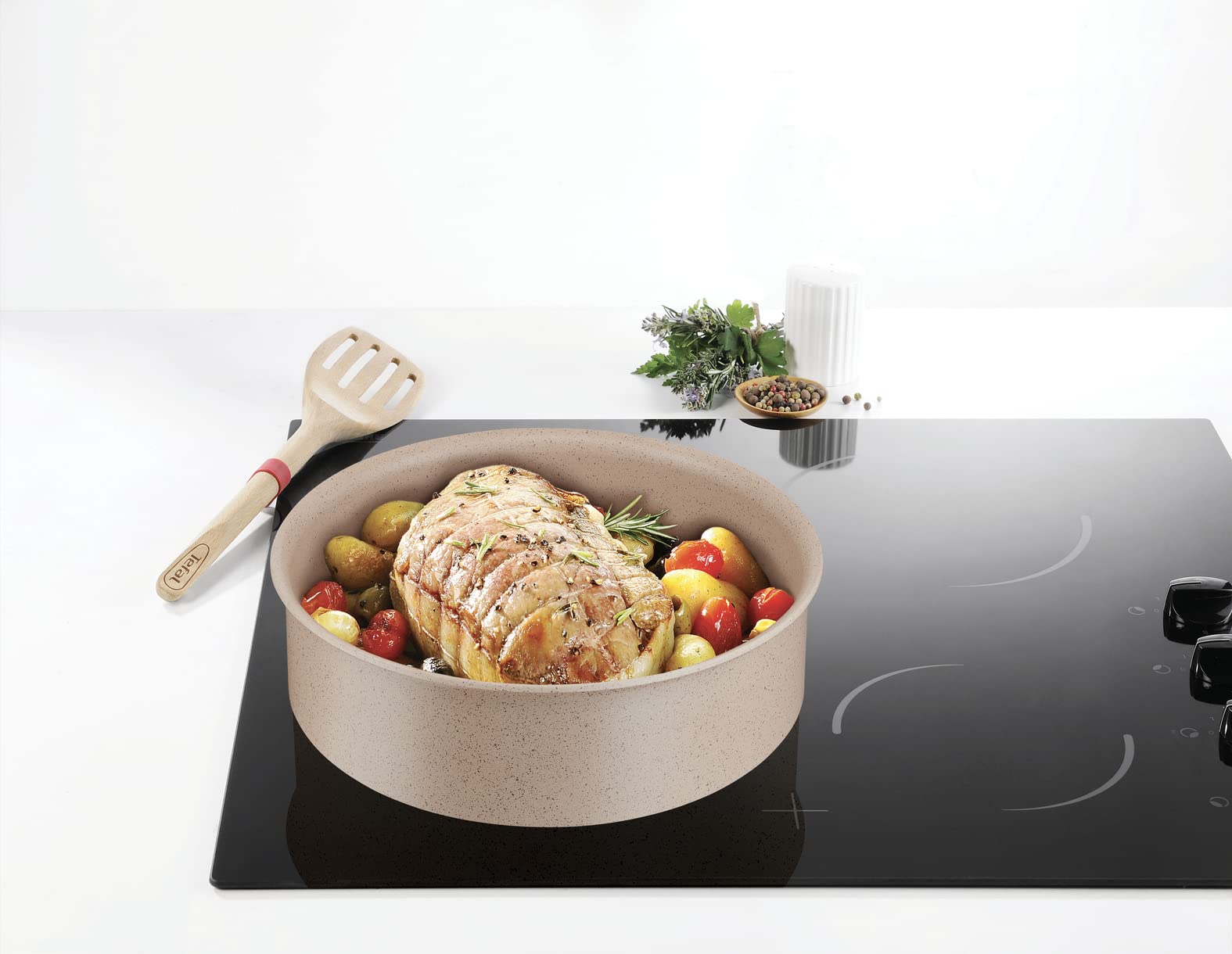 Tefal Ingenio Delight naczynia kuchenne 17 p, indukcyjne, powłoka nieprzywierająca, wskaźnik temperatury, do układania w stos, nadają się do zmywarek, patelni, garnków, Made in France L7839002