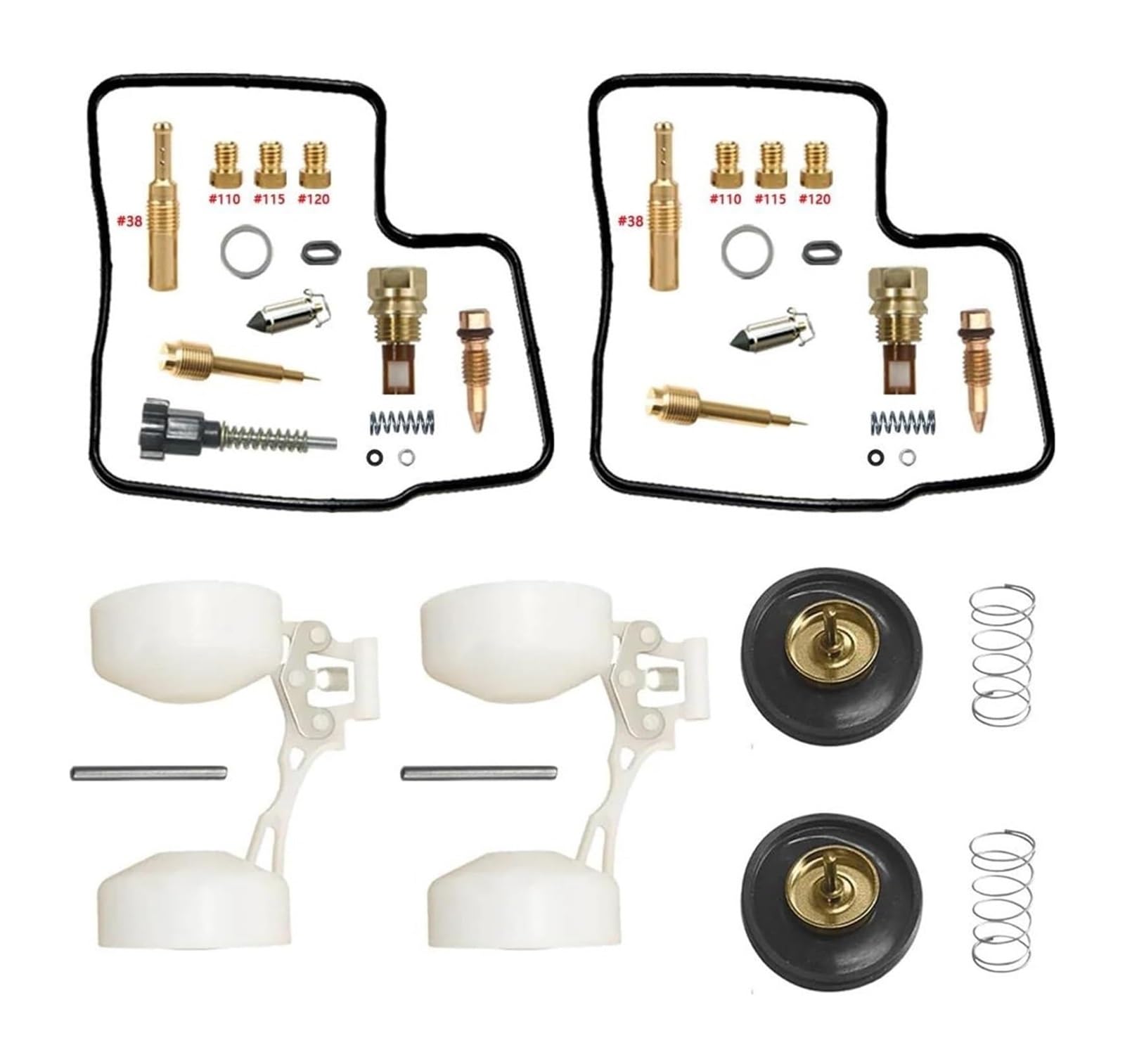 Carburateur Kit Pour VT600C Pour SHADOW PC21 V-Type Cylindre VT600 Carburateur Flotteur Aircut Pièces Reconstruction Réparation Kit Moto(Color 1)