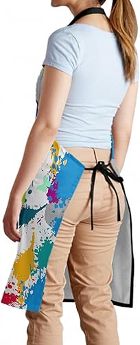 Miniatura 4 de Delantal resistente a las manchas, bolsillos ajustables para el cuello para adultos, mujeres, hombres, cocineros, cocinas, barbacoas, parrillas