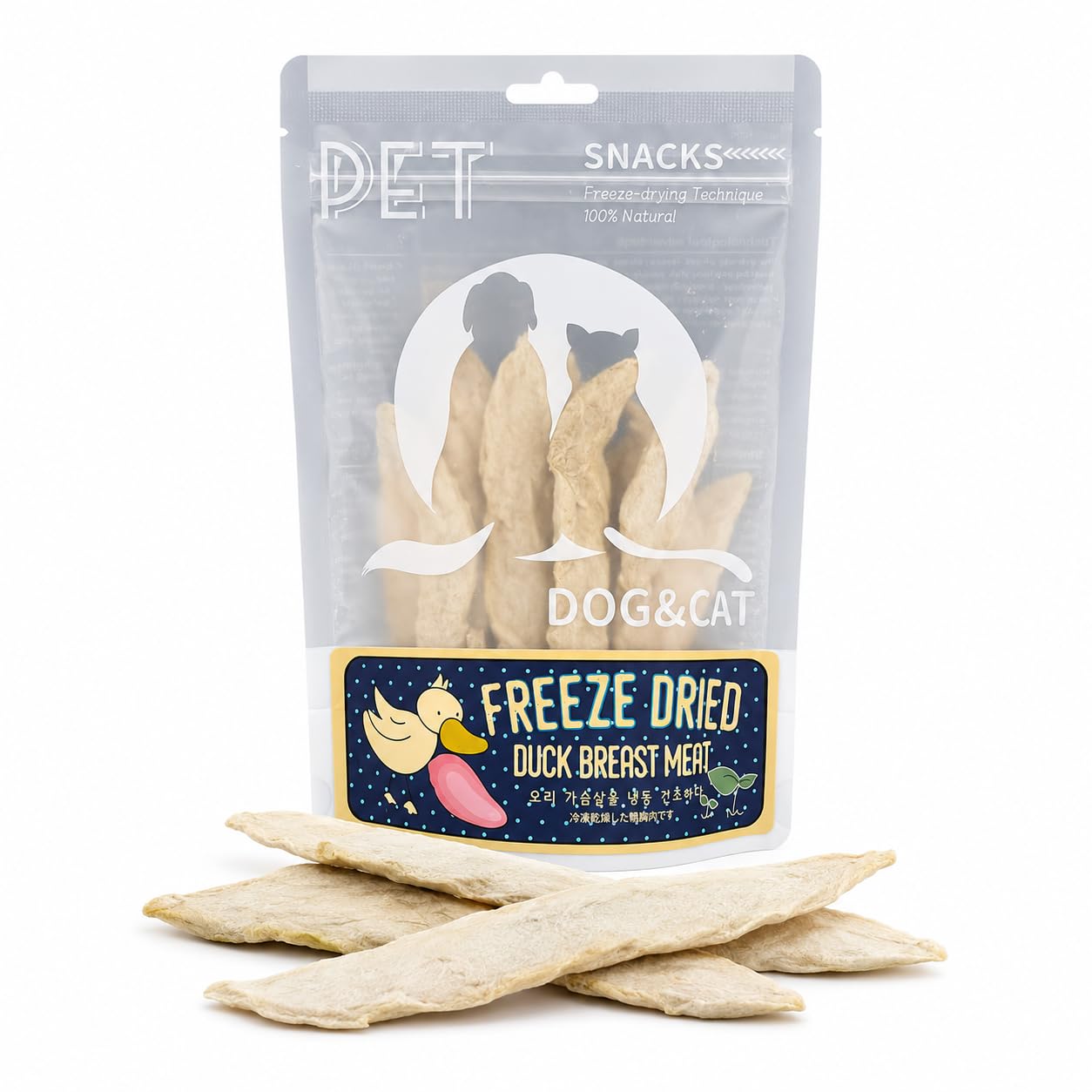 Freeze Dried Pet Food for Dogs & Cats (Duck Breast Treats)