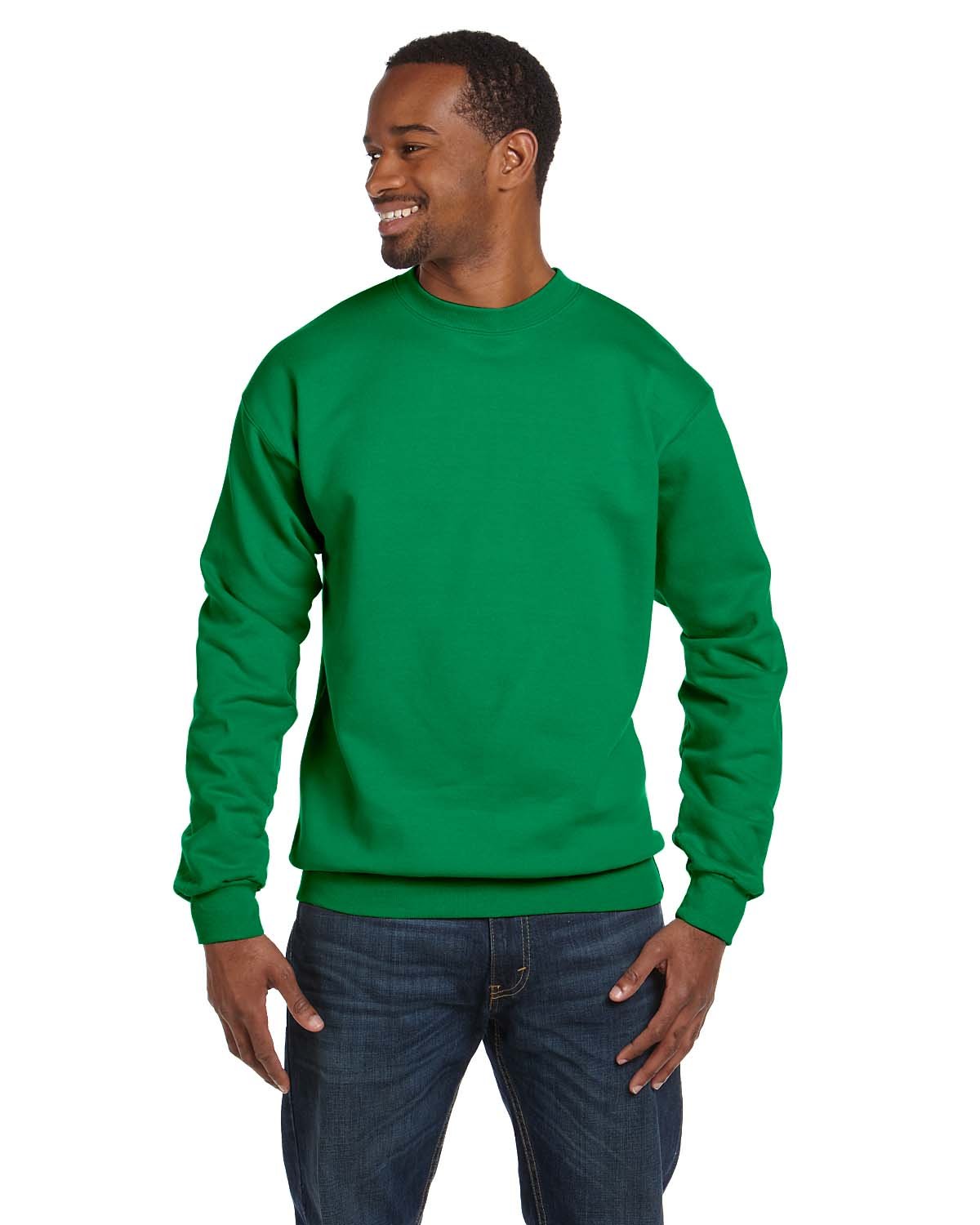 Hanes Men's ComfortBlend EcoSmart Crew Sweatshirt, Kelly Green, XX-Large