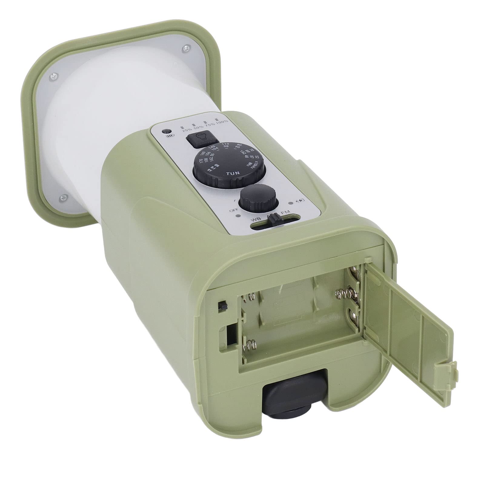Handkurbel-Solar-Camping-Laterne mit 5000 MAh Power Bank, 2 A Telefon-Lade-Radio-Taschenlampe für das Überleben Im Notfall Im Freien (Grüne US-Version 5000 mAh)