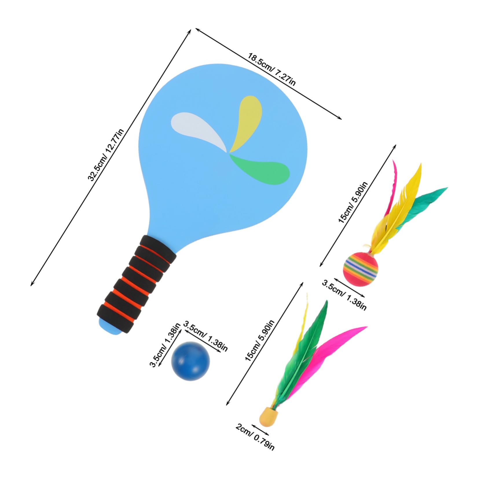 Abaodam Badminton Kit Adulti con Racchette Spesse e Palline Racket Multifunzionale per Beach Paddle Ball e Giochi Leggeri all in Spiaggia Giardino e
