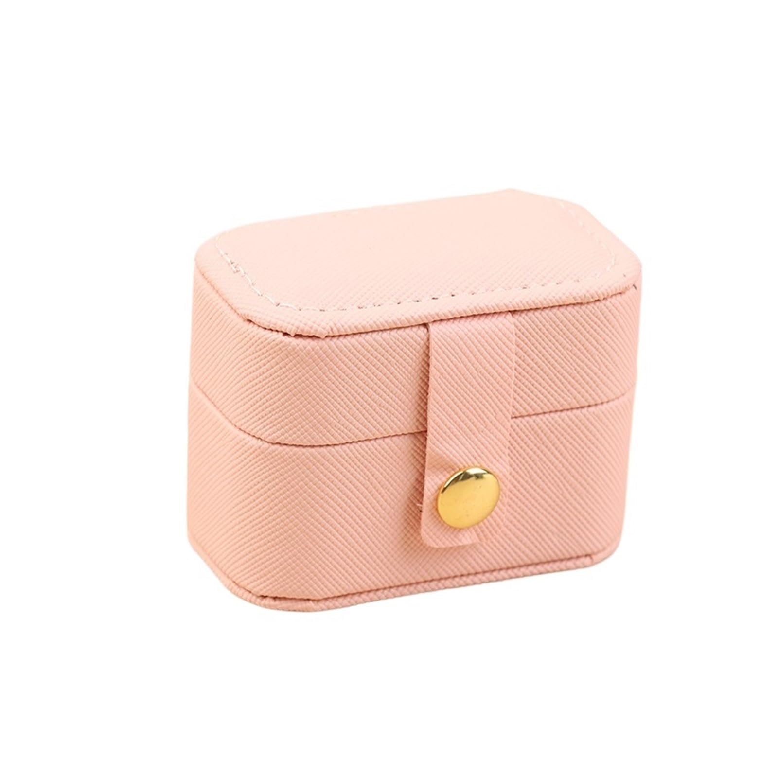 ESTDKMNOS Portable Jewellery Case， Mini Portable Travel Jewelry Storage Box Multicolor(Light Pink)