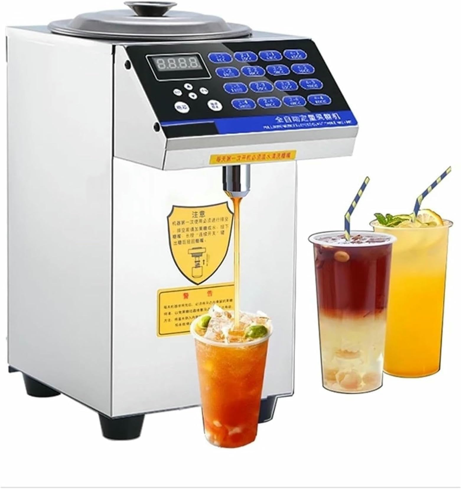 Machine automatique de quantification du fructose et distributeur de sirop commercial pour mag de thé