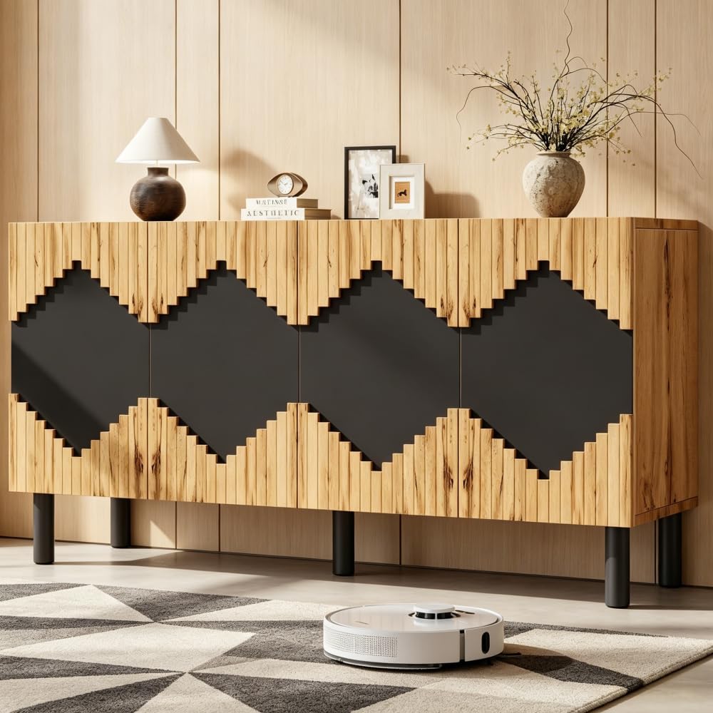 Aparador moderno de diseño exclusivo en rombos con puertas elegantes