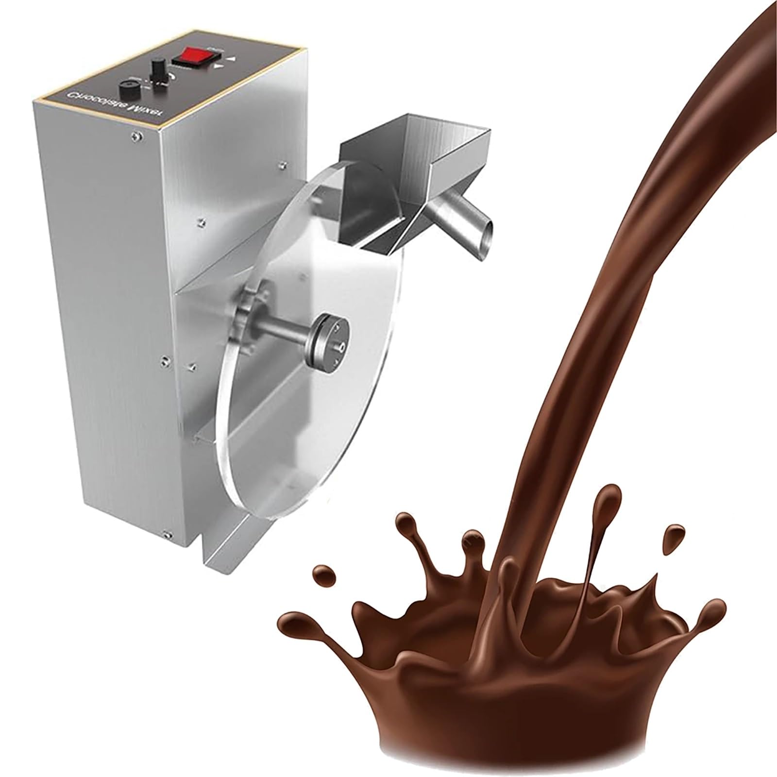 Máquina eléctrica comercial for templar chocolate, mezclador de fusión profesional de acero inoxidable for calentador de alimentos, fundidor de chocolate calentado, rango de ajuste de velocidad: 35 ~
