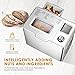 Aicok Stainless Steel Bread Machine, 2LB 25-in-1 Programmable XL Bread Maker with Fruit Nut Dispenser, Nonstick Ceramic Pan, 3 Loaf Sizes 3 Crust Colors, Gluten-Free Setting, Reserve& Keep Warm Set