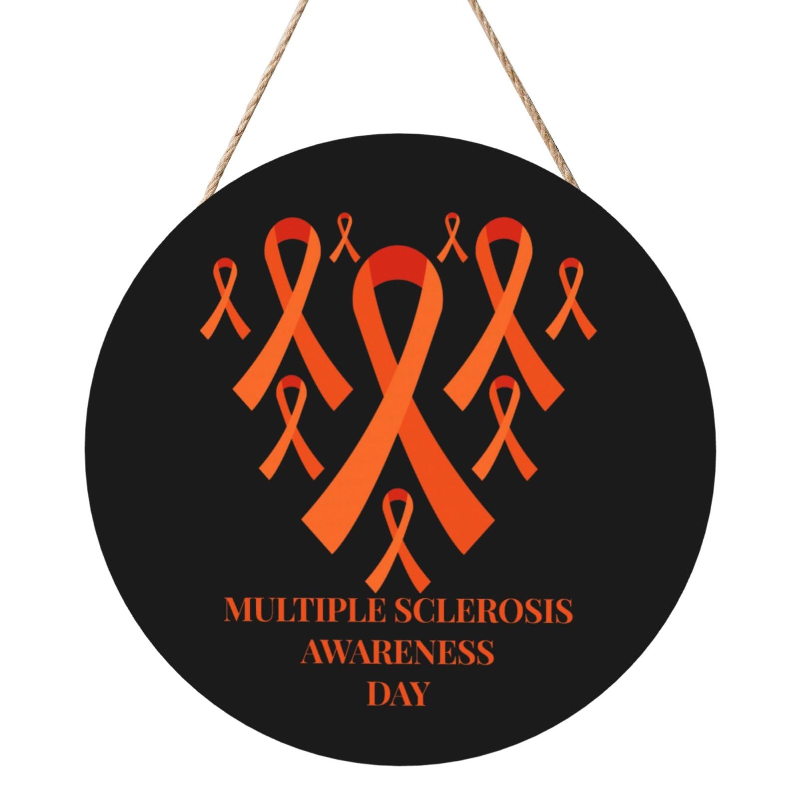 Ms Multiple Sclerosis Awareness Door Signs Plaques Wood Welcome Sign For Front Door Wall Hanging For Home Farmhouse Office Classroom Party Decoration