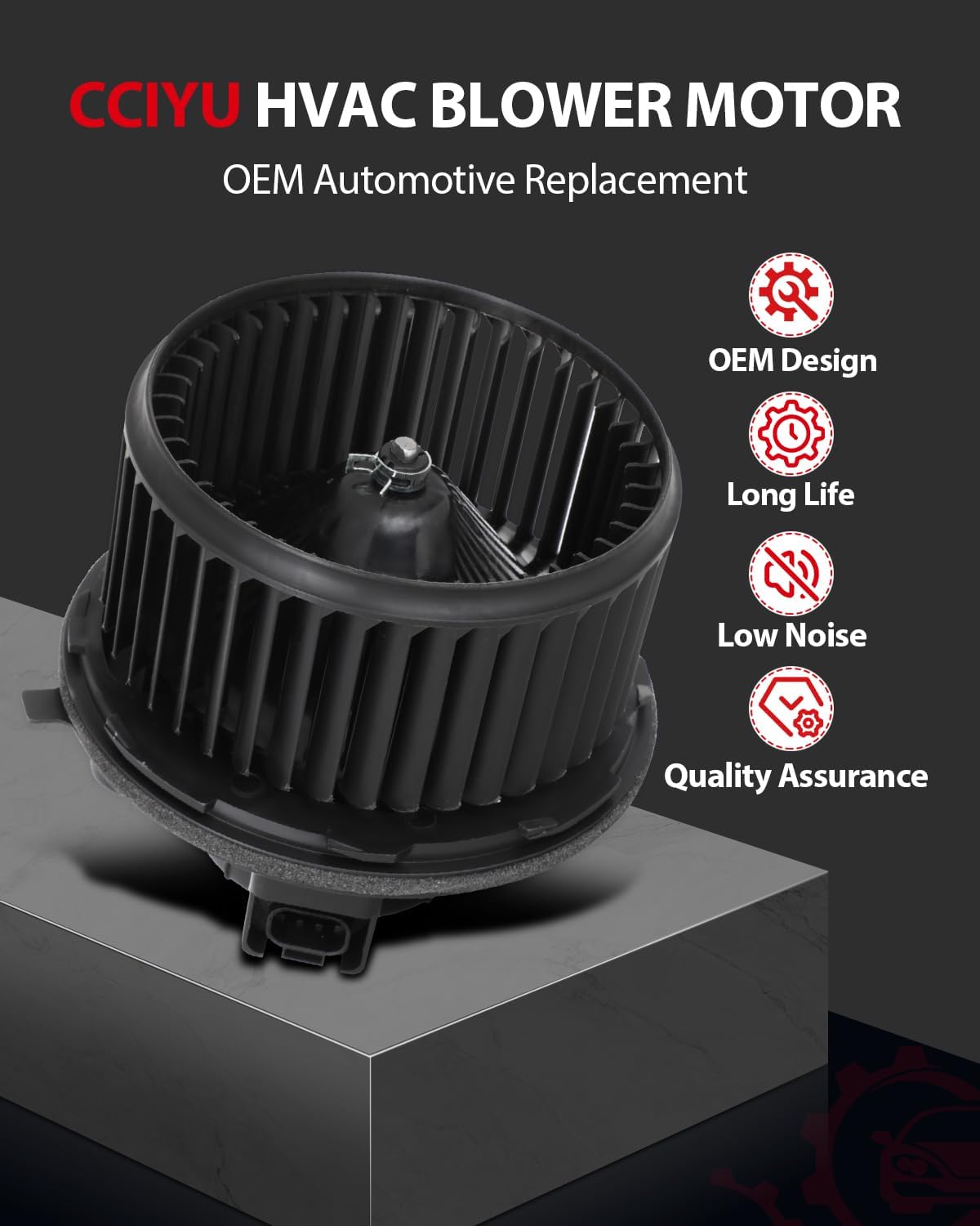 cciyu HVAC Heater Blower Motor with Wheel Fan Cage 615-00579 Air Conditioning AC Blower Motor fit for 2000, 2002 for Chevrolet Suburban 2500/2000-2002 for Chevrolet Tahoe /99-02 for GMC Sierra 1500