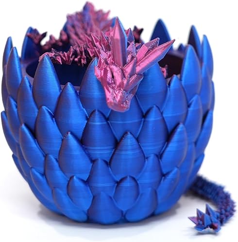 Miniatura 21 de Huevo de dragón 3D – Huevo de Pascua con dragón flexible en el interior, gran regalo impreso en 3D, decoración de figuras, juguete de escritorio
