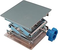 Vista 2 de Stainless Steel Lab Jack Stand Table Lift Laboratory Mini Scissor Lift Jack 4" x 4