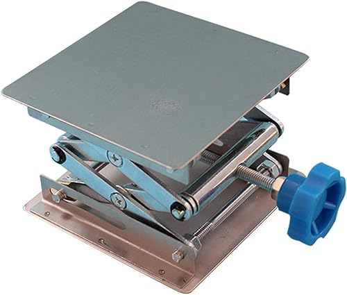 Miniatura 2 de Stainless Steel Lab Jack Stand Table Lift Laboratory Mini Scissor Lift Jack 4" x 4"
